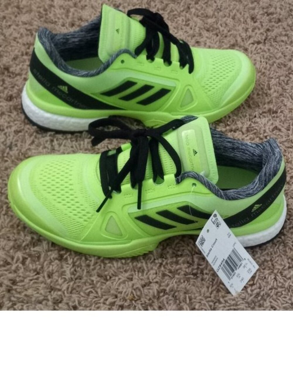 Nwt Adidas Stella McCartney Women Barricade Court Tennis Shoes Green 9.5